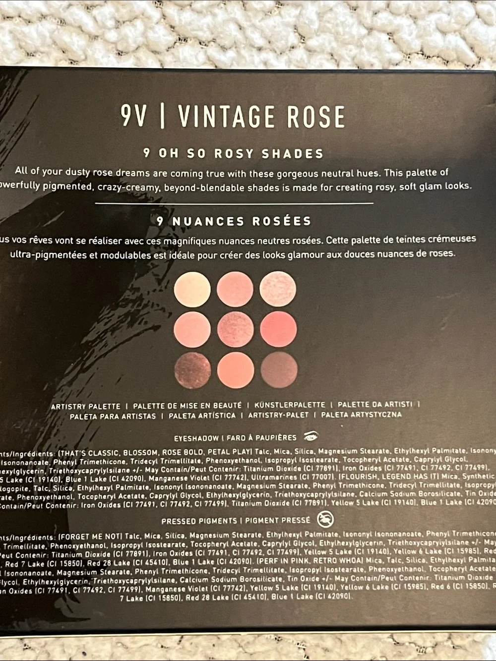 Morphe 9V Vintage Rose Eyeshadow Palette - Black & Red Packaging